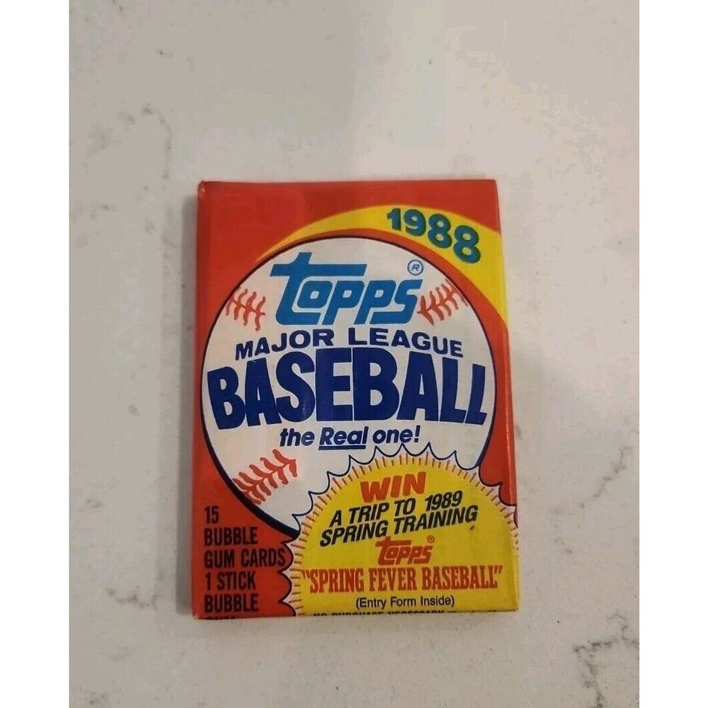 1988 Topps Major League Baseball Wax (1) pack 15 cards Sealed
